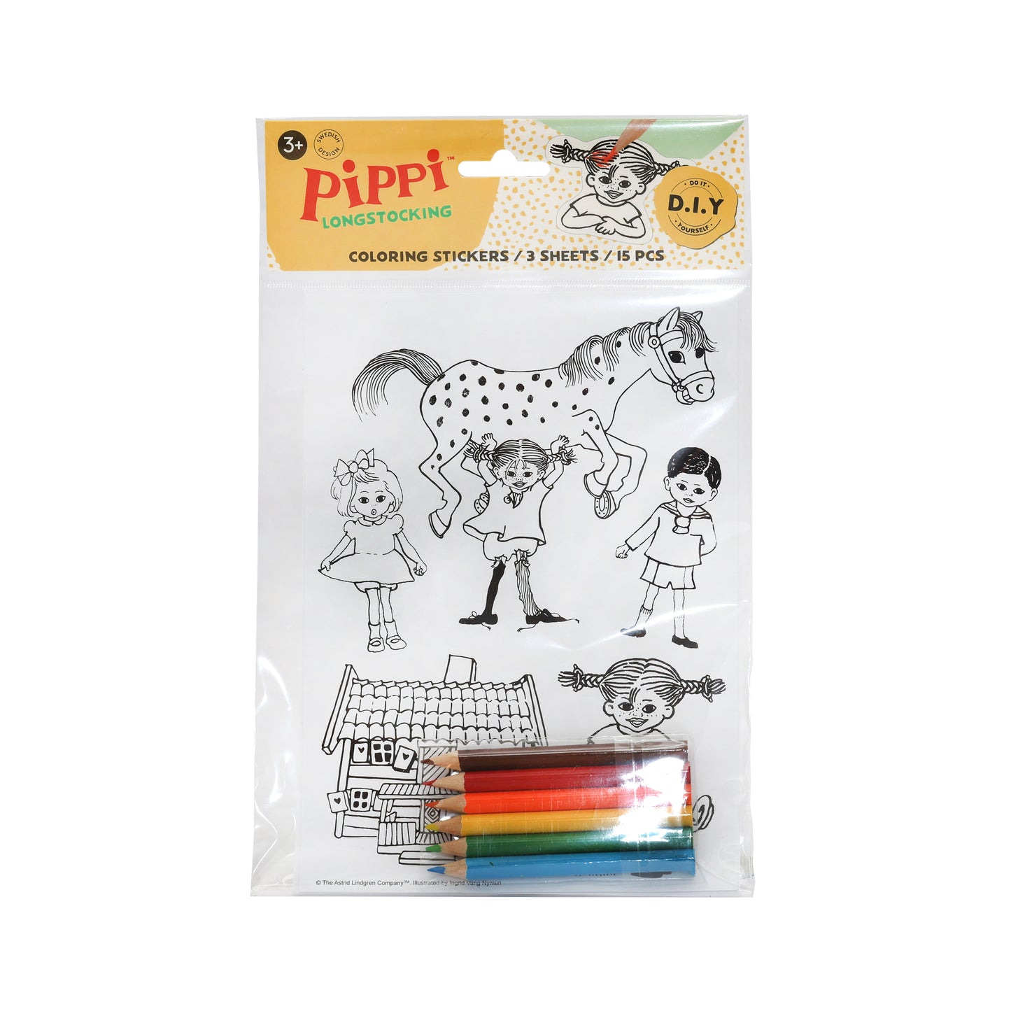 Pippi Klistermärken Att Färg – bild 1