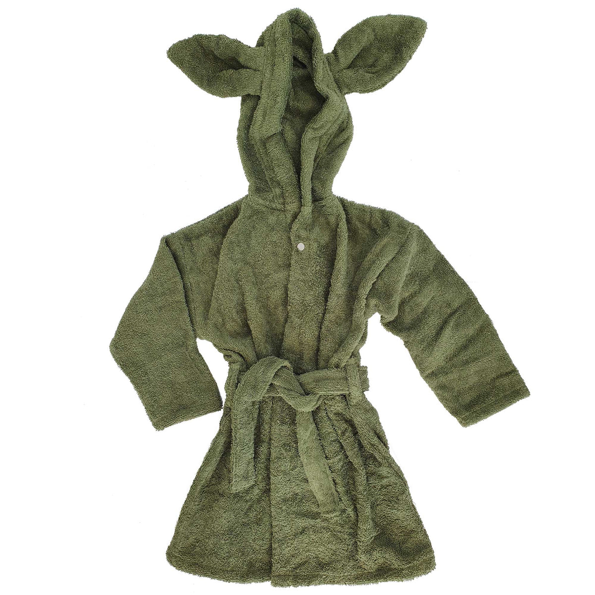 Bathrobe rabbit green GOTS