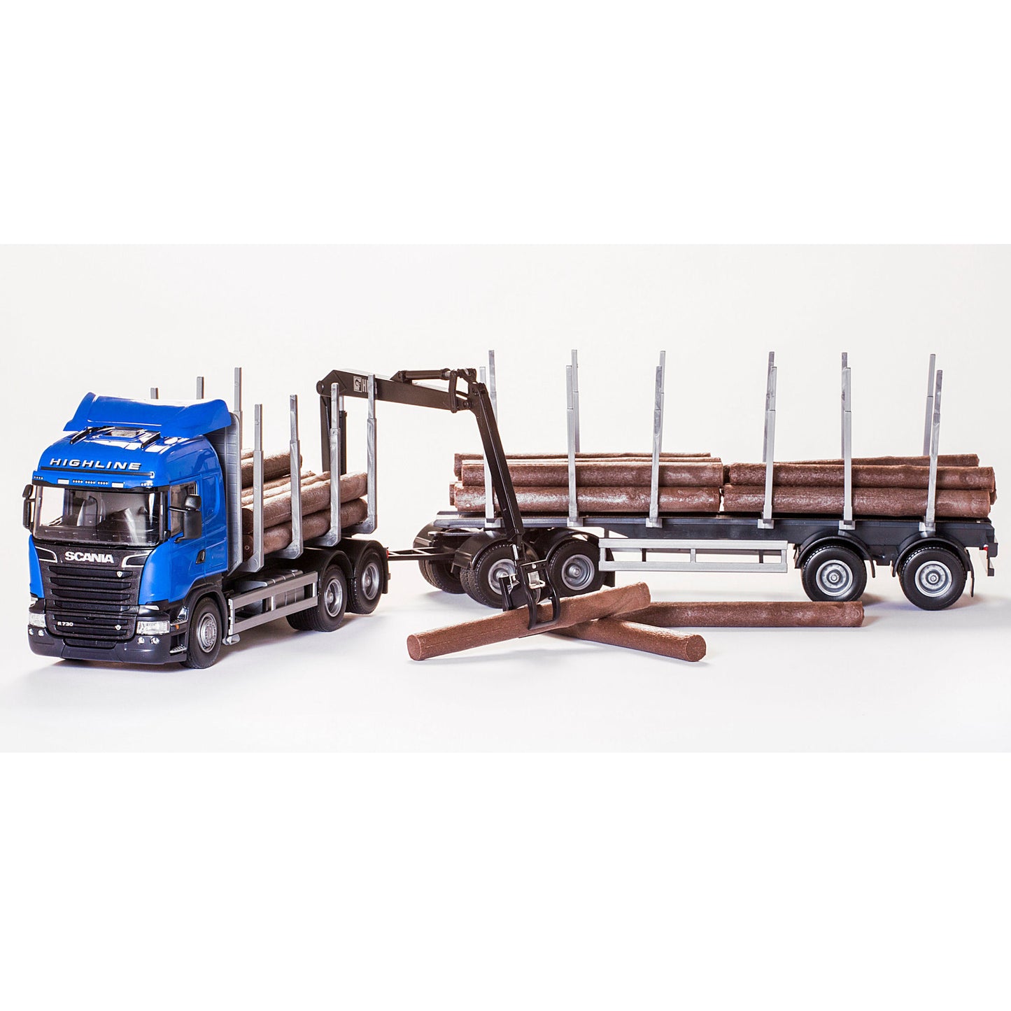 Scania Timmerbil T-kran, Blå – bild 1