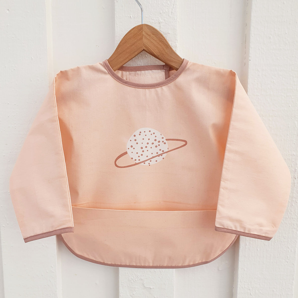 Hagesmæk med ærmer dusty rose planet