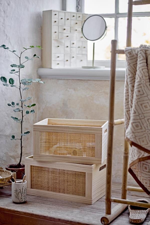 Bloomingville Piana Förvaringslådor – Natur Furu, Set om 2