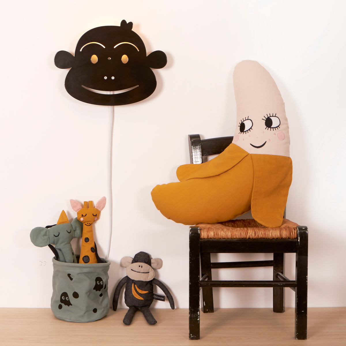Monkey Lampa - Svart