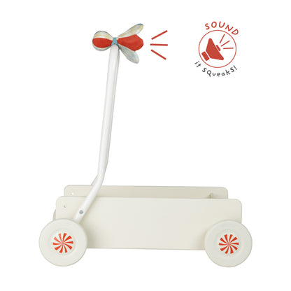 Lära Gå Vagn Cream White – bild 3