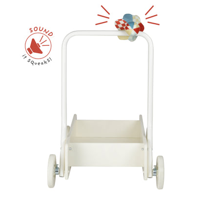 Lära Gå Vagn Cream White – bild 4