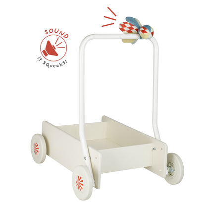 Lära Gå Vagn Cream White – bild 5