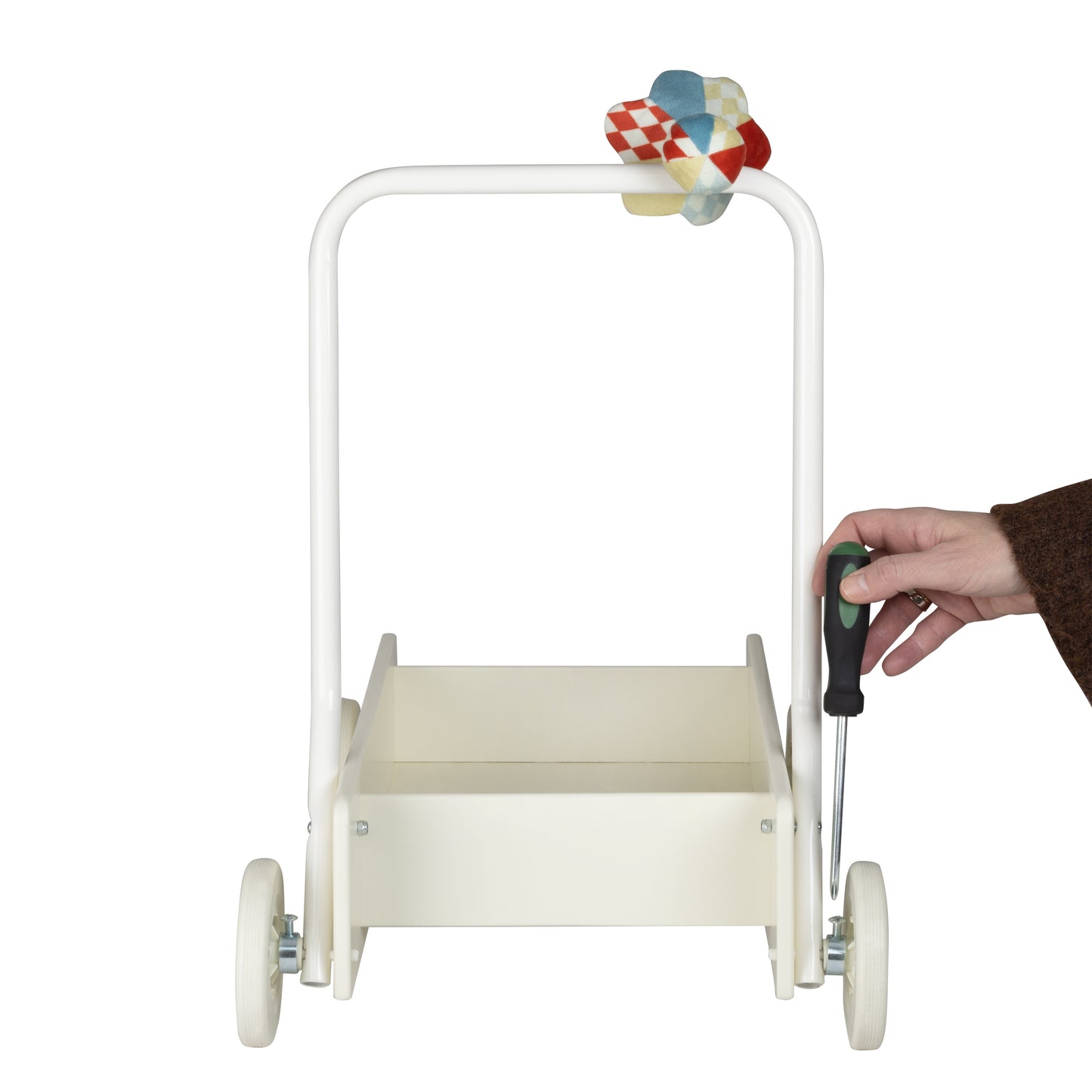 Lära Gå Vagn Cream White – bild 6