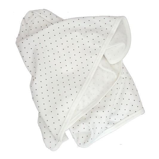Babyfilt vit dotty GOTS