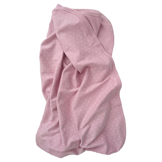 Babyfilt soft pink dotty GOTS