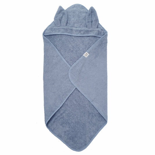 Badcape rabbit dusty blue GOTS