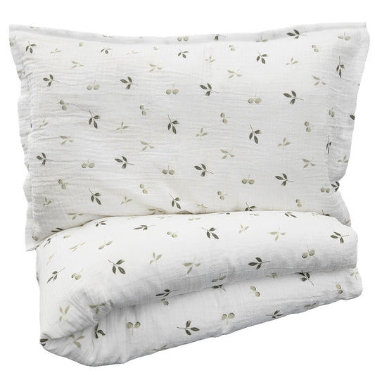 Bäddset muslin spjälsäng sprout GOTS