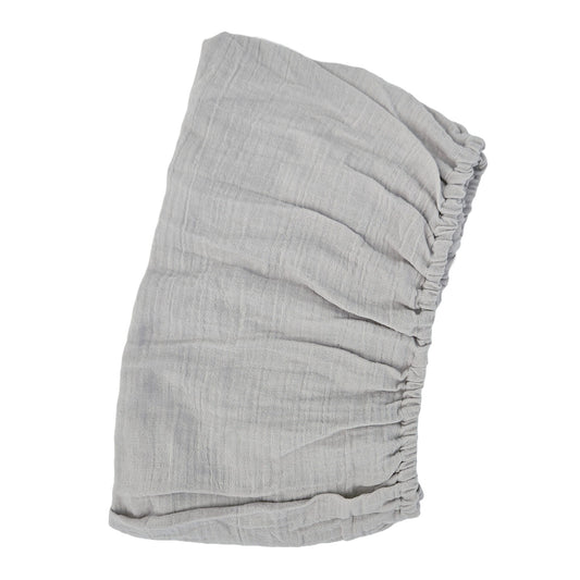Dra-på-lakan muslin spjälsäng silver grey GOTS