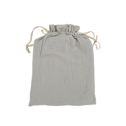 Bäddset muslin vagga silver grey GOTS