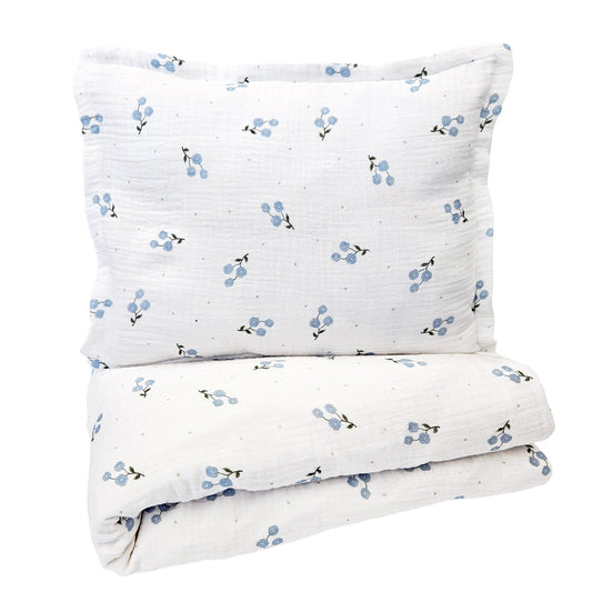 Bäddset muslin vagga bluebell GOTS