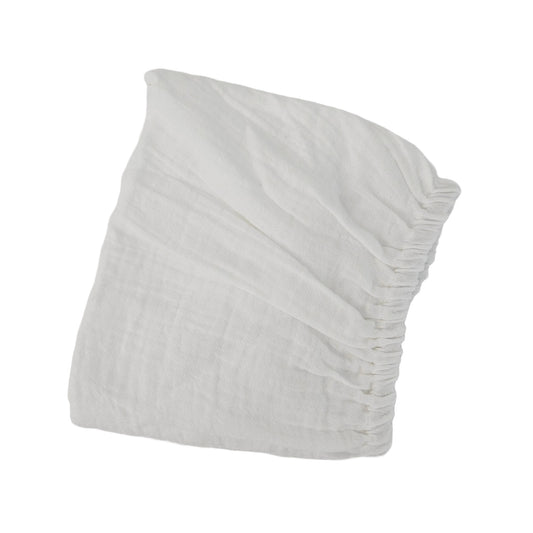 Dra-på-lakan muslin vagga vitt GOTS