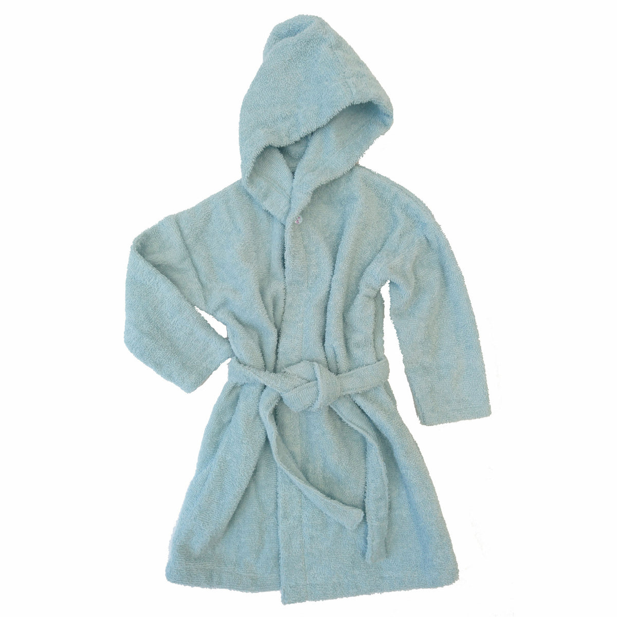 Ice blue bathrobe GOTS