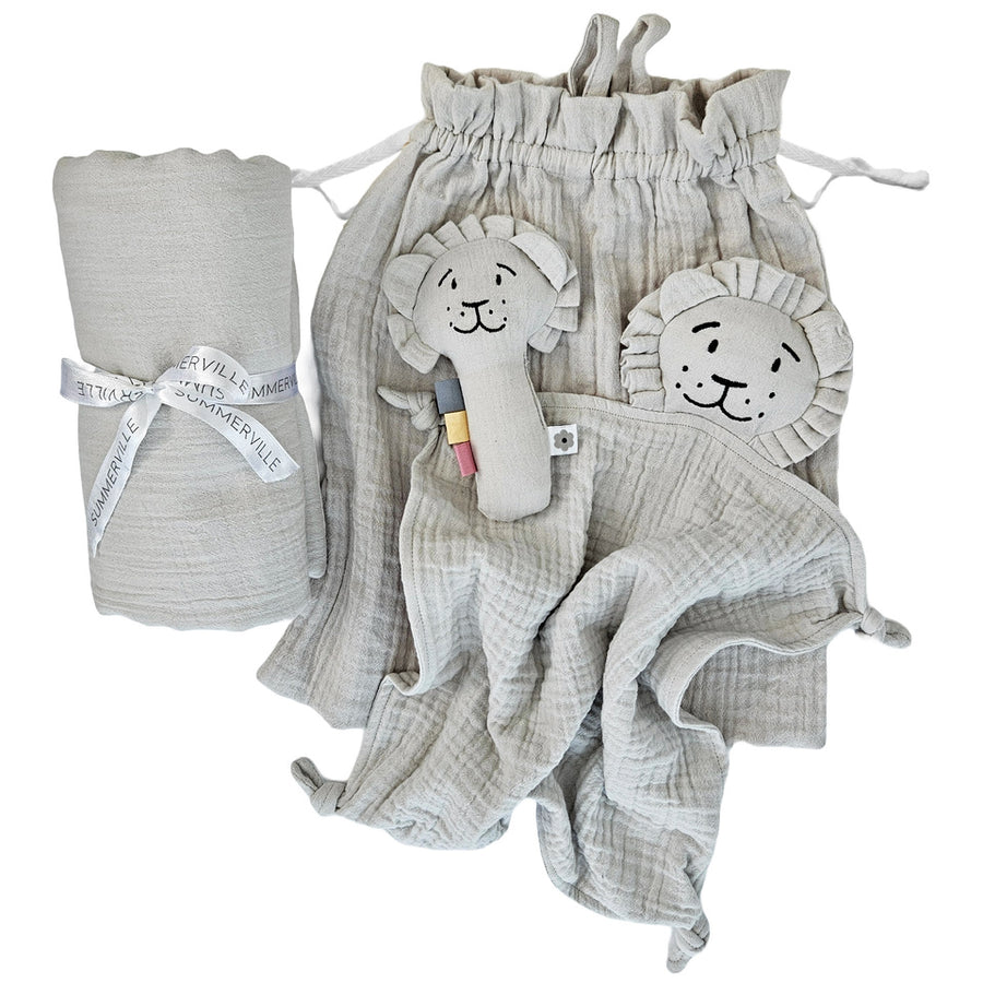 Summerville Presentset för babyn: Lion silver grey