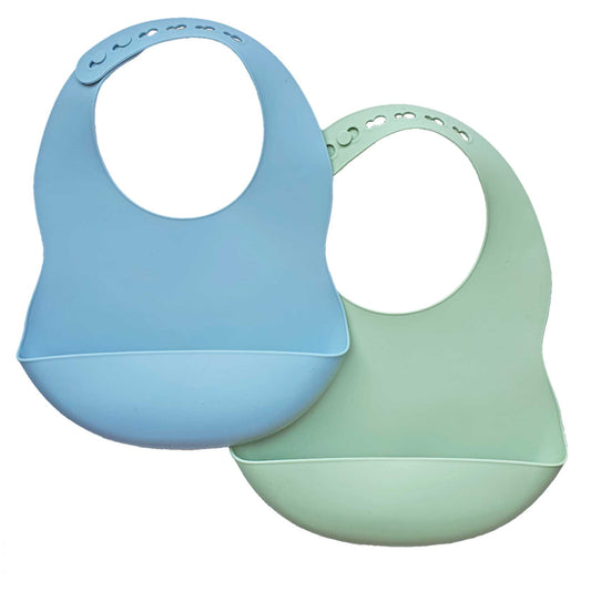 Haklapp silikon 2-pack blå-grön