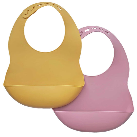 Haklapp silikon 2-pack ockra-rose
