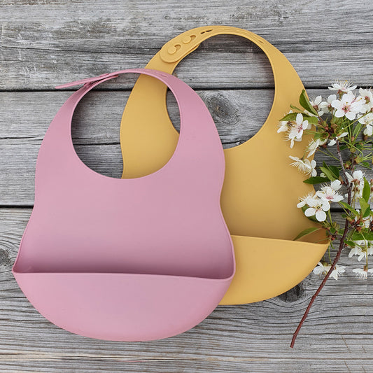 Haklapp silikon 2-pack ockra-rose