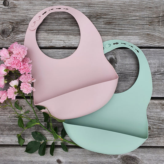 Haklapp silikon 2-pack grön-mauve