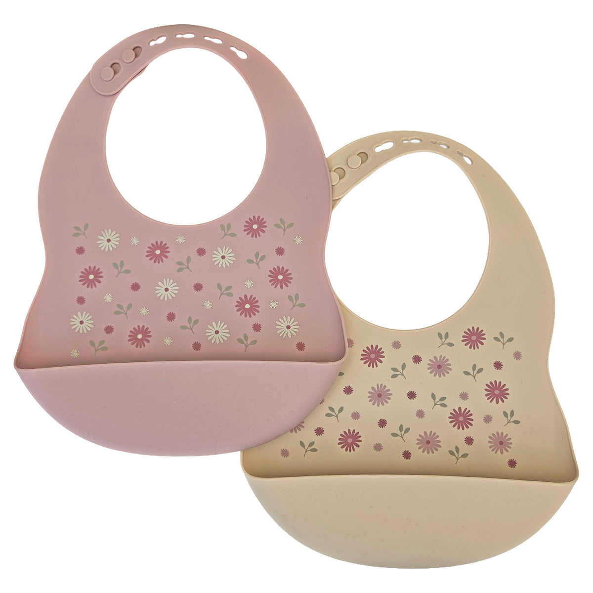 Haklapp silikon 2-pack flowers