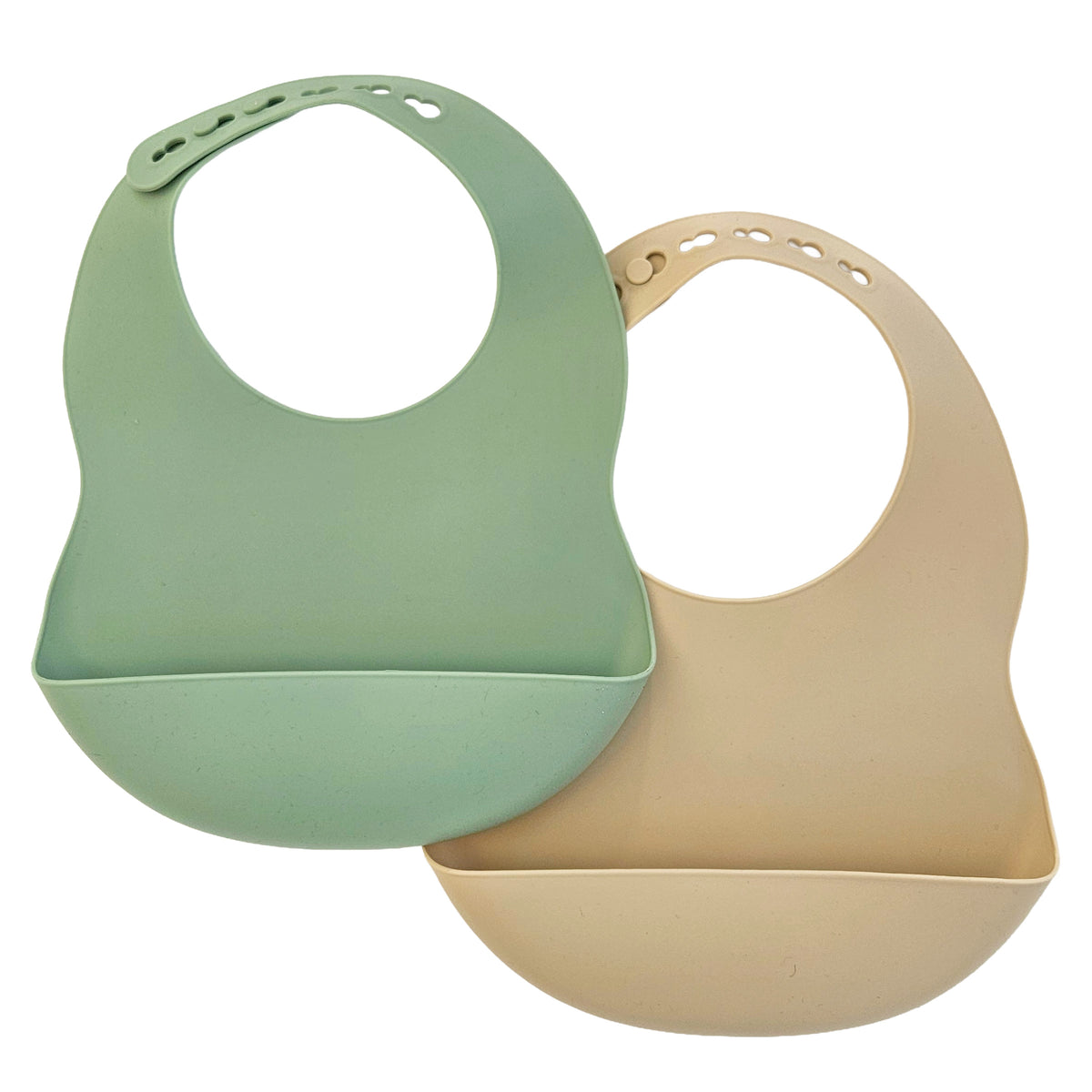 Haklapp silikon 2-pack grön-sand