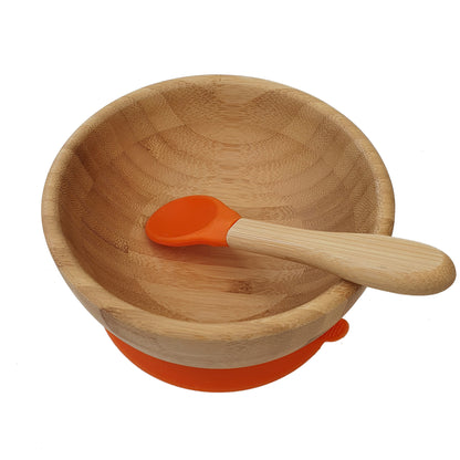 Dyb tallerken bambus orange