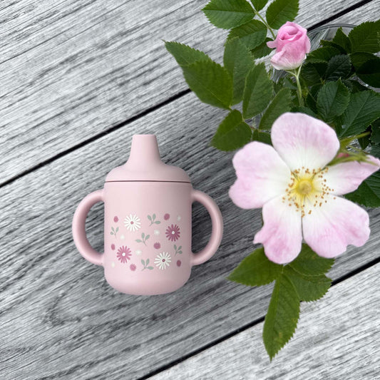 Pipmugg silikon pale mauve flowers