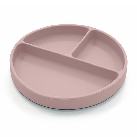 Tallrik delad silikon pale mauve