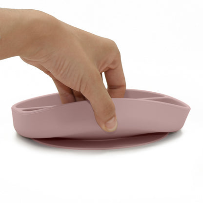 Tallerken delt silikone pale mauve