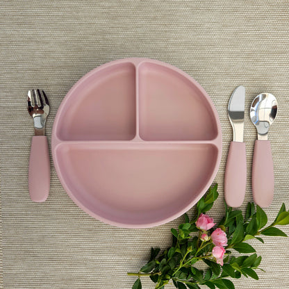 Tallerken delt silikone pale mauve