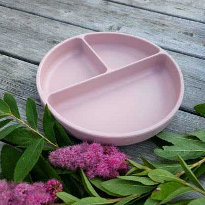 Tallerken delt silikone pale mauve
