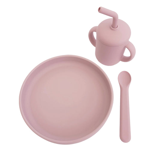 Matset 3 delar silikon pale mauve