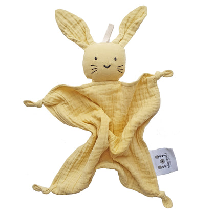 Security blanket rabbit sun yellow GOTS