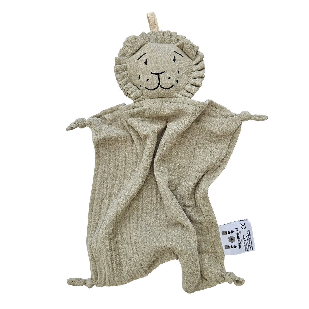 Snuttefilt lejon soft sage GOTS