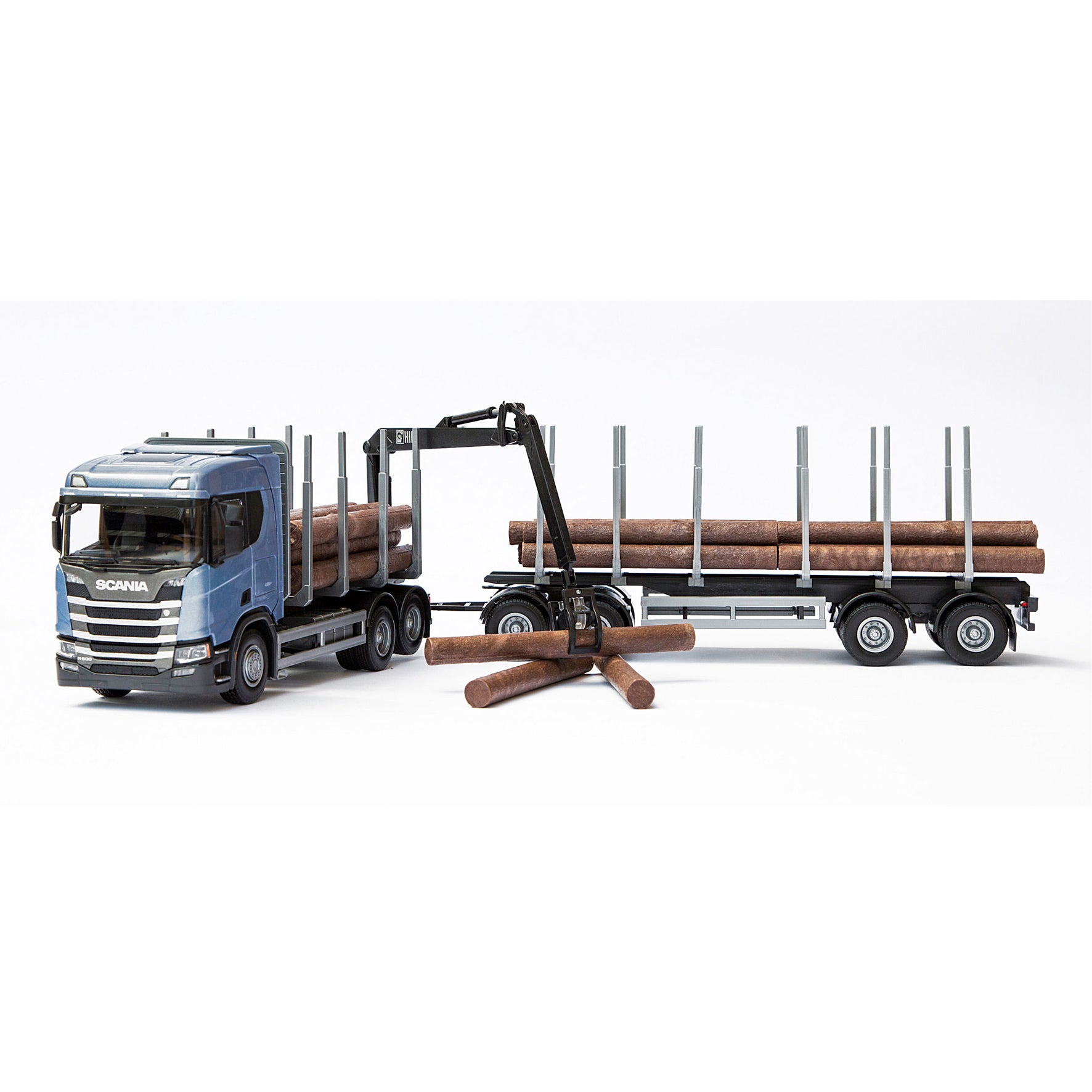 Scania Timmerbil R450 Blå – bild 1