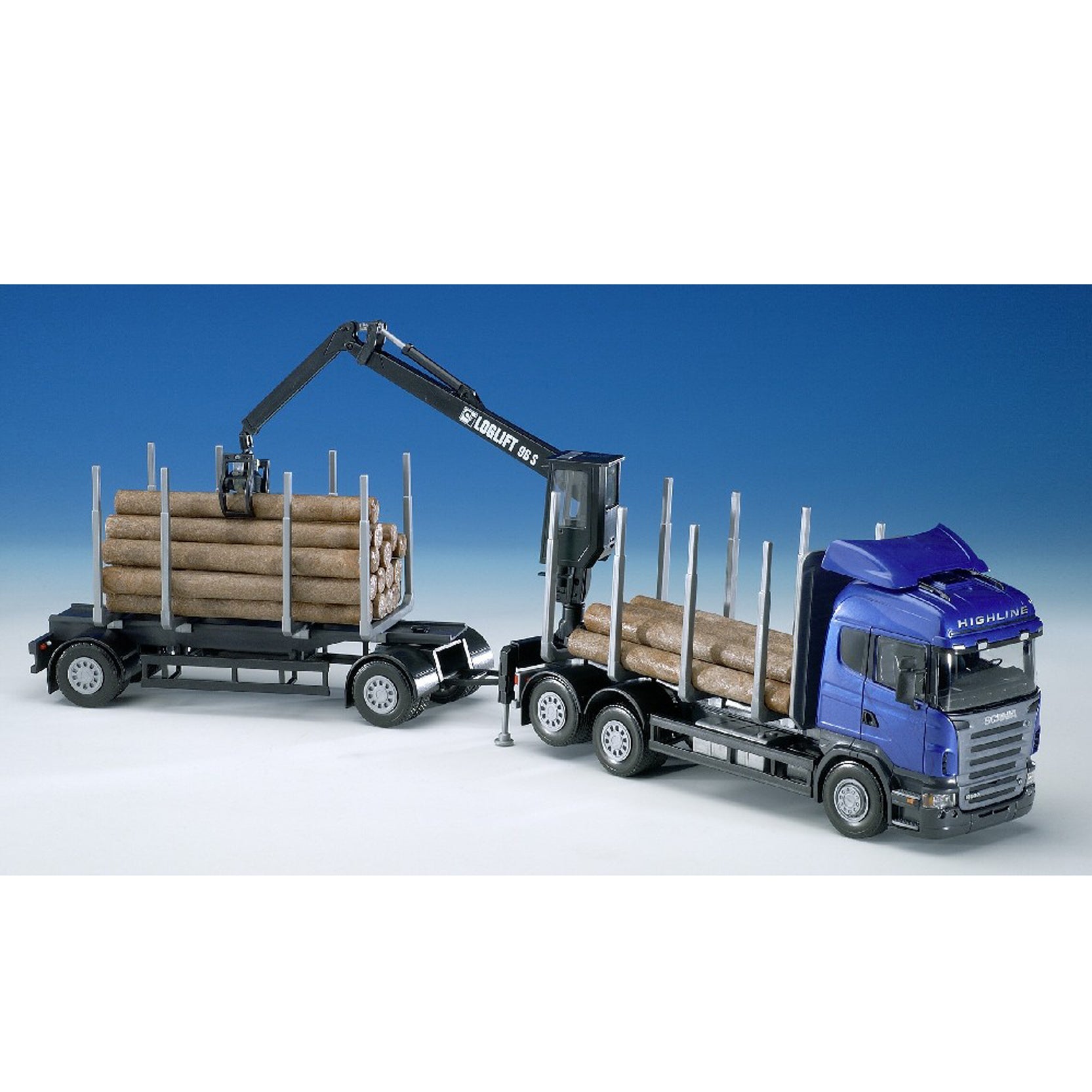 Scania Timmerbil 2 Axlad, Blå – bild 1