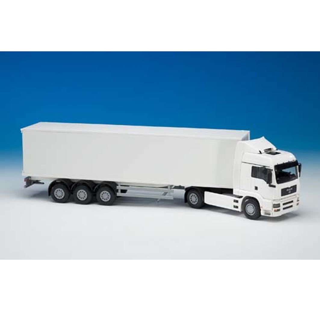 Man Semitrailer Box, Vit – bild 1