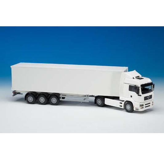 Man Semitrailer Box, Vit – bild 1