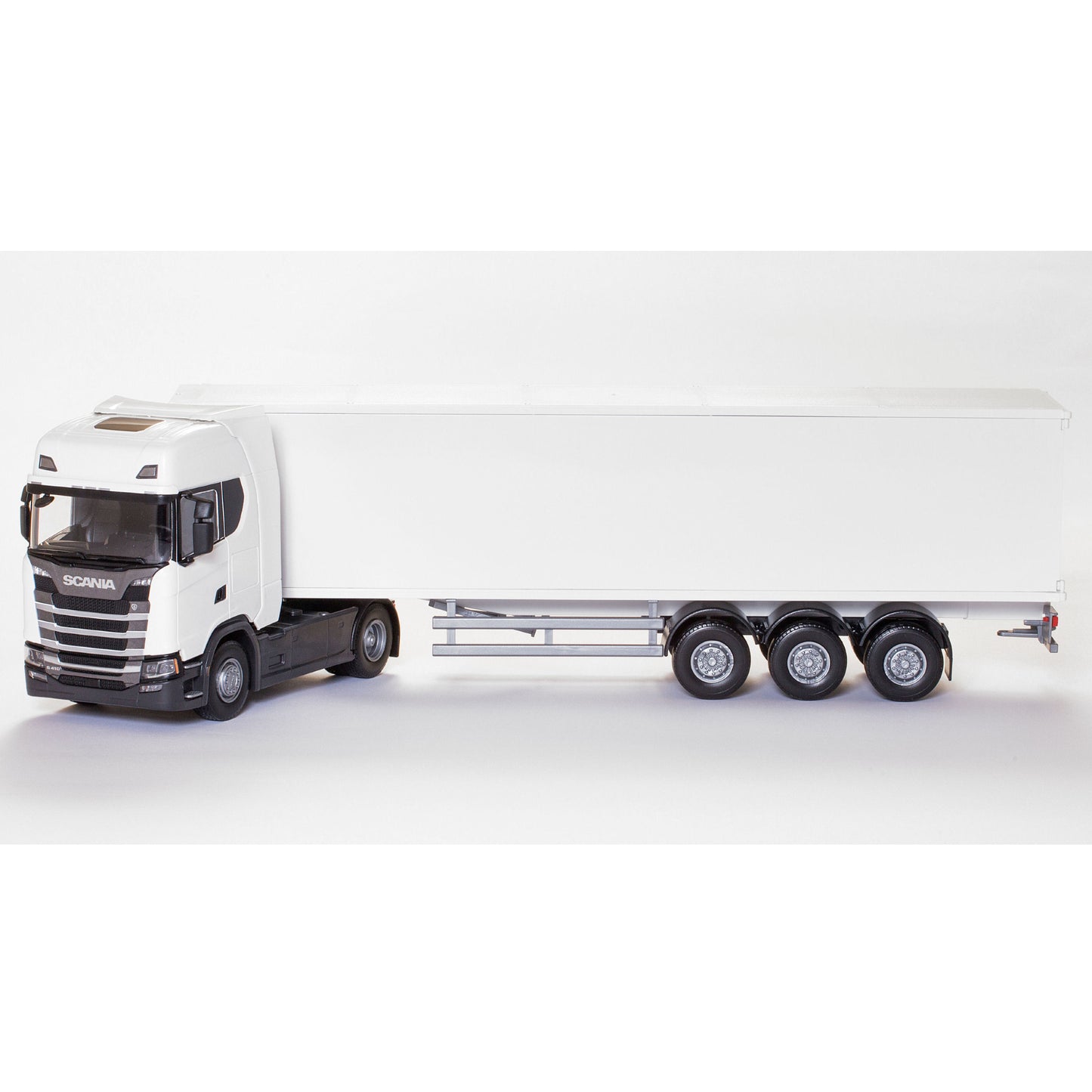 Scania Semi S 410 Box, Vit – bild 1
