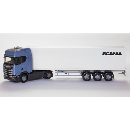 Scania Semi S 410 Box, Blå – bild 1