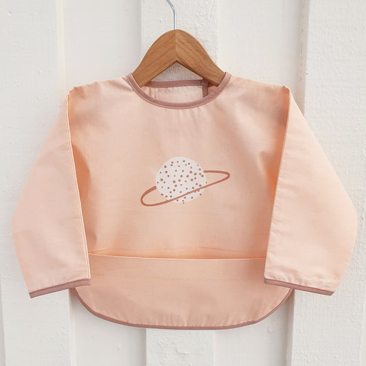 Hagesmæk med ærmer dusty rose planet