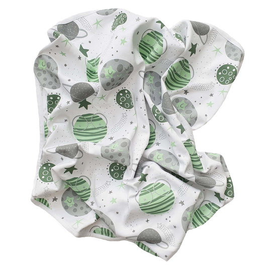 Babyfilt moon green GOTS