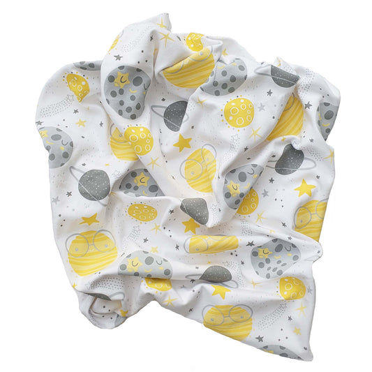 Babyfilt moon yellow GOTS