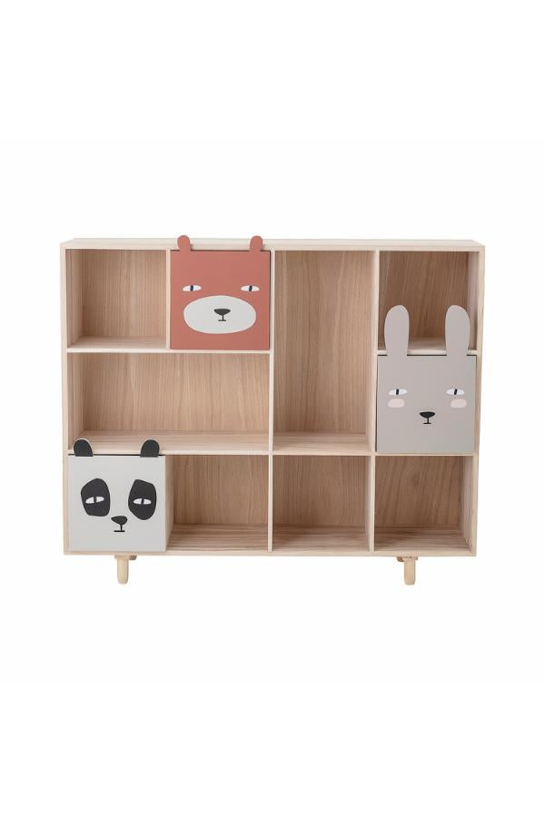 Calle Bookcase w/Drawers, Multi, Paulownia