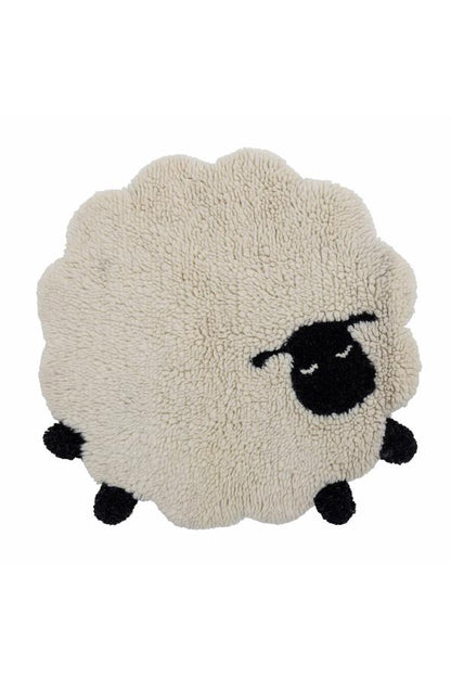 Dolly Rug, White, Wool