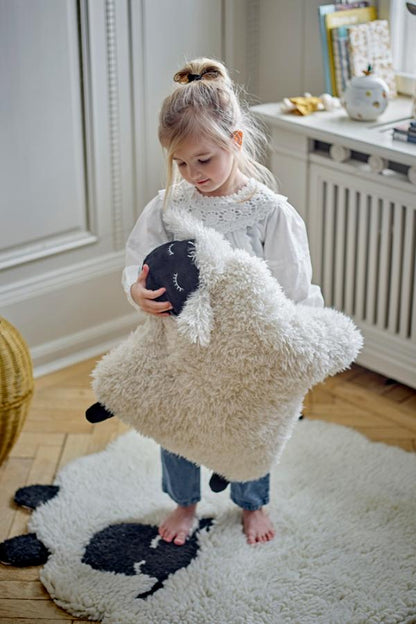 Dolly Rug, White, Wool