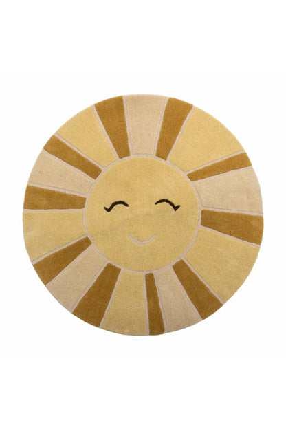 Sun Rug, Yellow, Wool