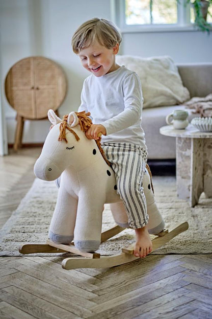Merlen Rocking Toy Horse White Polyester