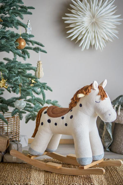 Merlen Rocking Toy Horse White Polyester